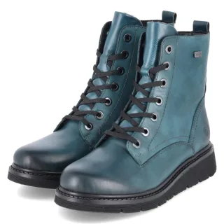 Remonte Winterstiefeletten - Gr. 37 - Blau - Glattleder