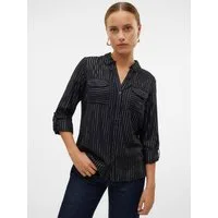 Vero Moda Hemdbluse VMBUMPY LS GLITTER SHIRT WVN GA NOOS mit Glitzereffekt