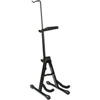 MUSIC STORE Musikinstrumentenständer, (MUSICSTORE A-Frame Violinenständer Faltbares Stativ Für Violine Viola Ukulele Höhenverstellbar Abnehmbarer Halterungshaken Schaumstoffpolsterung Schwarz, Zubehör für Streichinstrumente, Ständer), Violinenständer