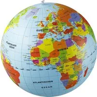Politischer Globus, Wasserball, aufblasbar / diverse, 40cm Durchmesser, deutsch