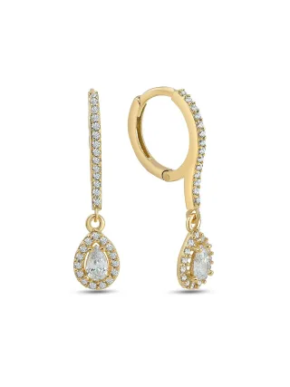 Dkeniz Ohrhänger 925/- Sterling Silber vergoldet Elegant & Pur Ohrring
