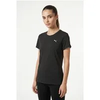 PUMA Trainingsshirt W TAD ESSENTIAL HEATHER TEE mit kleinem Logo auf der Brust, Kurzarm, in normaler Länge