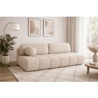 MOEBLO Sofa Fluffy aus Bouclé, Bequemes Sofa mit Schlaffunktion und Stauraum, Stilvollem Bouclé-Bezug, Couch Polstermöbel Sitzmöbel Wohnzimmermöbel 3-Sitzer-Sofa Stoffsofa, mit Relaxfunktion (BxHxT):210x88x104 cm