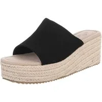 Ital-Design Plateau-Sandalen mit offenem Schnitt für Damen Plateausandaletten (91154566) Keilabsatz/Wedge Keilsandaletten in Schwarz