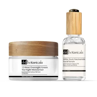 Dr Botanicals Anti-Aging pflanzliche Feuchtigkeitscreme & Gesichtsserum-Set