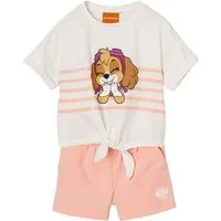 vertbaudet Shirt & Rock Kinder-Set: T-Shirt mit Knoten & Shorts PAW PATROL