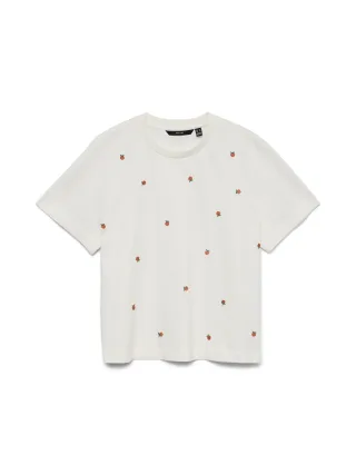 VERO MODA - VMSOLA METTE SS TOP BOX JRS Snow White - Gr. - S