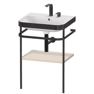 Duravit Happy D.2 Plus c-bonded Set mit Metallkonsole Taupe Supermatt 575x490x850 mm - HP4735E8383 HP4735E8383