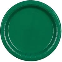 partydeco Teller, Pappteller 18cm 6er Set Dunkelgrün