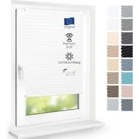 DomDeco Plissee Premium Plissee ohne Bohren, Sichtschutz, lichtdurchlässig, blickdicht, Klemmfix, Klemmfix, UV-beständig, modernes Design, stufenlos