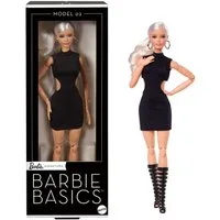 Mattel® Anziehpuppe Barbie Signature Basics Puppe Modell 2 - Blonde Haare, schwarzes Kleid