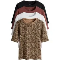 The Set T-Shirt The Set Alltags-T-Shirts mit 1/4-Ärmel, 4er-Pack (4-tlg)