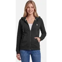 U.S. Polo Assn. Sweatjacke USRubyy – Damen Kapuzenjacke mit Reißverschluss und Logo-Stickerei Baumwoll-Polyester-Mix, weich, atmungsaktiv & vielseitig kombinierbar