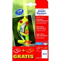 Avery Zweckform Fotopapier C2549-20P 50 Blatt Fotopapier