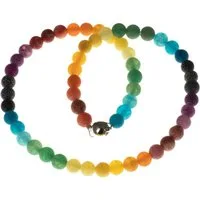 Bella Carina Perlenkette Chakra Kette 8 mm Perlen regenbogen, Regenbogen farben