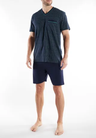 götzburg bodywear - Wäsche Männlich blau-mittel-Allover - Gr. - 48