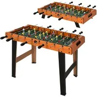 MC Star Kickertisch Tischkicker Kickertisch mit Edelstahlstangen (Für Jugendliche und Erwachsene, 84,5x40x61,2 cm, Schwarz)
