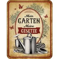 RAHMENLOS® Metallschild für Gärtner: Mein Garten, meine Gesetze