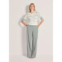 MADELEINE Stoffhose Palazzohose mit Teildehnbund Jerseyhose mit Hakenverschluss, schrägen Taschen und Knöchellänge
