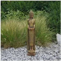 gartendekoparadies.de Gartenfigur Schlanke Buddha Statue, Steinfigur, H. 66 cm, 8 kg, Frostsicher