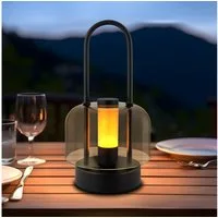 ZMH LED Tischleuchte Tischlampe Akku LED Tragbare Tischleuchte, TragbarTischlampe, ohne Leuchtmittel, Kabellos Nachttischlampe Dimmbare 1800K-6500K