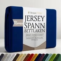 Strauss Home Spannbettlaken Premium Topper Spannbettlaken 150GSM für Matratzen-Topper 10cm Höhe, Gummizug: Rundumgummi, für Topper mit einer Höhe von 10cm, OEKO-TEX zertifiziert