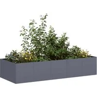 vidaXL Pflanzkübel, Pflanzgefäß Anthrazit 200x80x40 cm Stahl