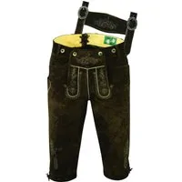 Fuente Leather Wears Trachtenlederhose Trachtenlederhose für Herren, Kniebund, Braun, mit Trägern