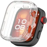Wigento Smartwatch-Hülle Für Huawei Watch Fit 4 Electroplated Full Cover TPU Hülle Transparent, Full TPU Schutzhülle, nahtlose Passform
