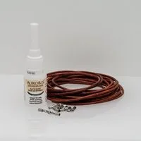 Auroris Schmuckset DIY-Set aus 5m Lederband, Verschlüssen und Kleber für Ketten/Armbänder