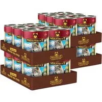 Wolfsblut Blue Mountain Adult - getreidefreies Nassfutter mit Wild 24x800g, Nassfutter für: Hunde