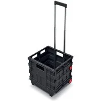 Kistenberg Transportwagen KCT4040, Zusammenklappbarer Transportwagen auf Rädern Box