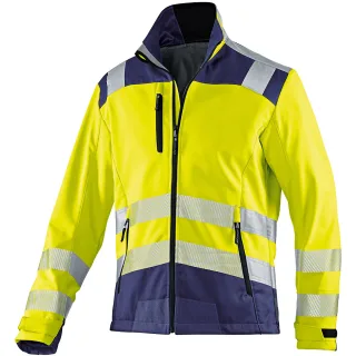 KÜBLER REFLECTIQ Softshell Jacke PSA 2 warngelb/dunkelblau L - 1507 8427-3448-L