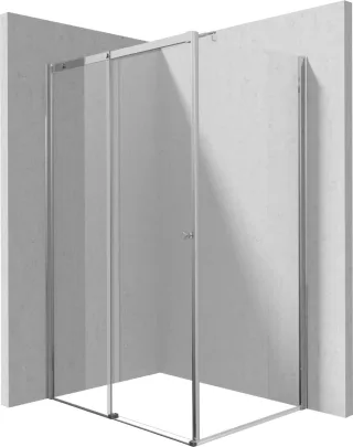 Neuesbad Duschkabine, Chrom, 100x80 NB1DEKTSP010P1 + NB1DEKTS038P1 + NB1DEKTS0P1X1 NB1DEKKN0P10S081