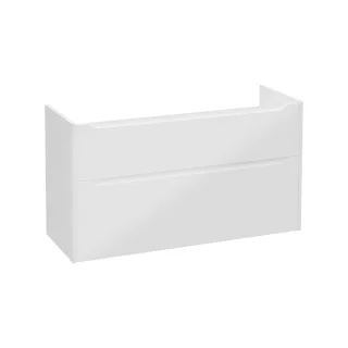 VitrA New Integra Square Waschtischunterschrank mit 2 Vollauszügen 117 x 45 x Weiß Hochglanz,80264 80264