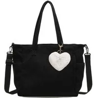 Zaewry Schultertasche Cord Tasche Damen, Beuteltasche Stofftasche, Groß Shopper Tasche (Strandtasche, Handtasche, Umhängetasche), für School Schule Arbeit Büro Reisen Einkaufen Alltag