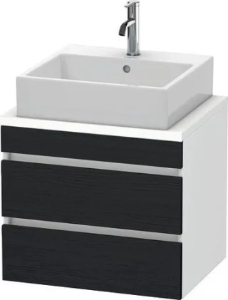 Duravit DuraStyle Konsolenwaschtischunterbau wandhängend Eiche Schwarz & Weiß Matt 600x478x512 mm -  DS530501618