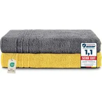 Komfortec Saunatuch Frotte aus 100% Baumwolle, Frottee (Packung, 2-St), 80x200 Saunatücher set XXL, Weich, Schnelltrocknend