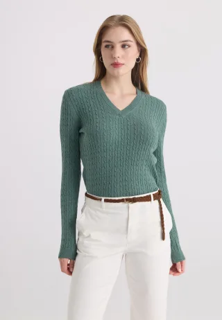 Pullover V-Ausschnitt-Pullover