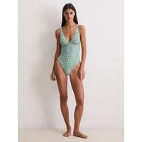 Marc O'Polo Badeanzug Geo Capsule Bade-Anzug Schwimmen bauchweg