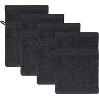 TRENDBUY24 Waschhandschuh Waschhandschuh 16x21 cm Frottee Baumwolle 4er, (4-St), Besonders saug- und strapazierfähig