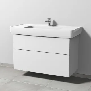 Sanipa 3way Waschtischunterbau zu Laufen Pro A Waschtisch mit 2 Auszügen, Weiß-Soft SM75943