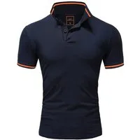 Amaci&Sons Poloshirt PROVIDENCE Herren Basic Kontrast Kurzarm Polohemd T-Shirt