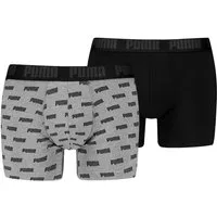 PUMA Boxershorts PUMA MEN EVERYDAY LOGO PRINT BOXERS 2P (Packung, 2er Pack) mit Allover Puma Druck