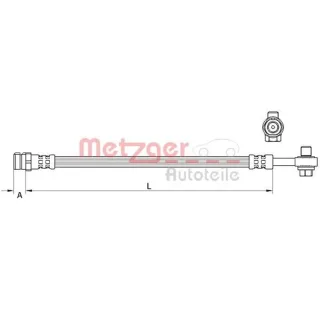 Metzger Bremsschlauch hinten Audi Cupra Seat Skoda VW