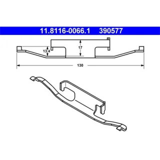 ATE Feder f?r Bremssattel hinten BMW 1 3 5 7 X1 Z1 Z4