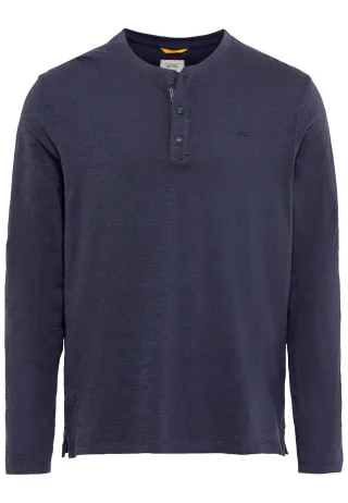 camel active - Henleyshirt aus nachhaltigem Organic Cotton night blue - Gr. - 3XL