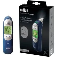 Braun Fieberthermometer ThermoScan® 7+ connect Ohrthermometer IRT6575NWE, Für alle Altersgruppen geeignet, einschließlich Neugeborene, Bluetooth