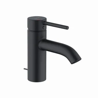 Kludi BOZZ Waschtischarmatur 75mm Ablaufgarnitur, ECO PLUS mattschwarz, 382633976 382633976
