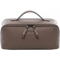 FEYNSINN Kosmetiktasche echt Leder Kulturtasche BO groß Ledertasche Waschbeutel unisex, Waschbeutel Echtleder Damen Herren, Kosmetiktasche taupe